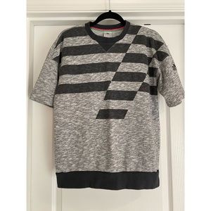 Adidas Gray Short Sleeve Sweatshirt